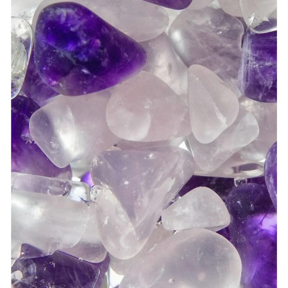 VitaJuwel Wellness Gemstone Glass Water Bottle Amethyst w/ Protective Sleeve - Picture 3 of 7